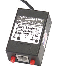 Telephone Line Attenuation Tester - Inserts 1, 2, 3 or 4db of attenuation