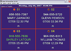 Caller ID Watch Plus setup to see 4 lines on the screen at once