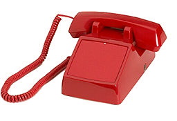 Red 2500 No-Dial Desk Phone