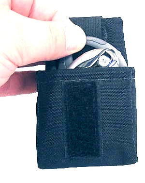 Putting the Motorola Bluetooth Headset into the #19 Cordura Phone Pouch