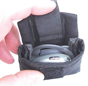 The Motorola Bluetooth Headset in the #19 Cordura Phone Pouch