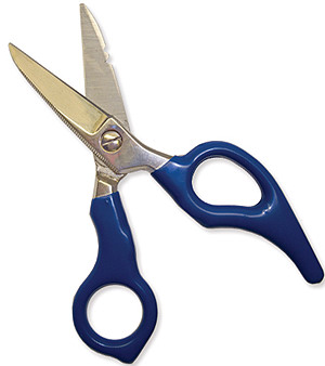 Ergonomic Electrician's and Telephone Man's Scissors with Stripping Notches