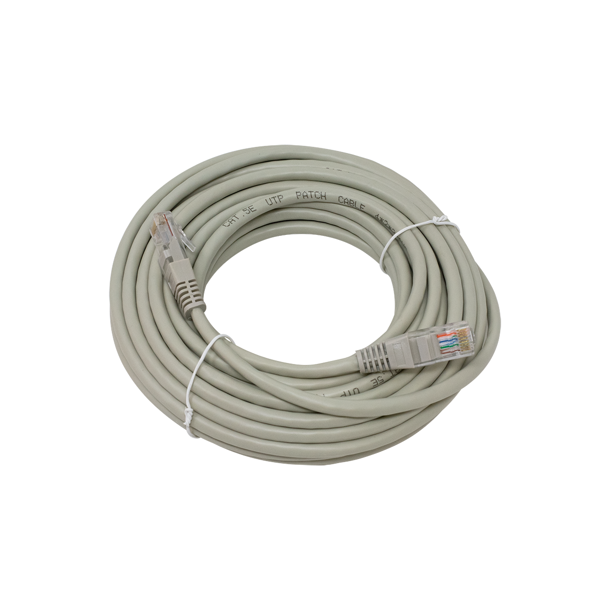 CAT5E, NON BOOTED, RJ45, 25 FT, GRAY, BAGGED