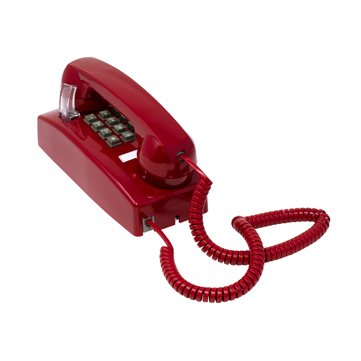 2554 Style Red Analog Wall Phone