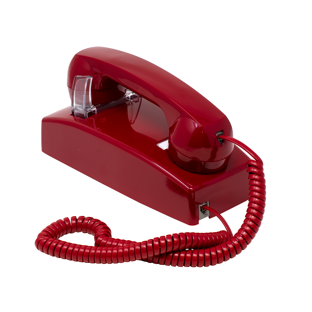 2554 Style Red Analog No-Dial Wall Phone
