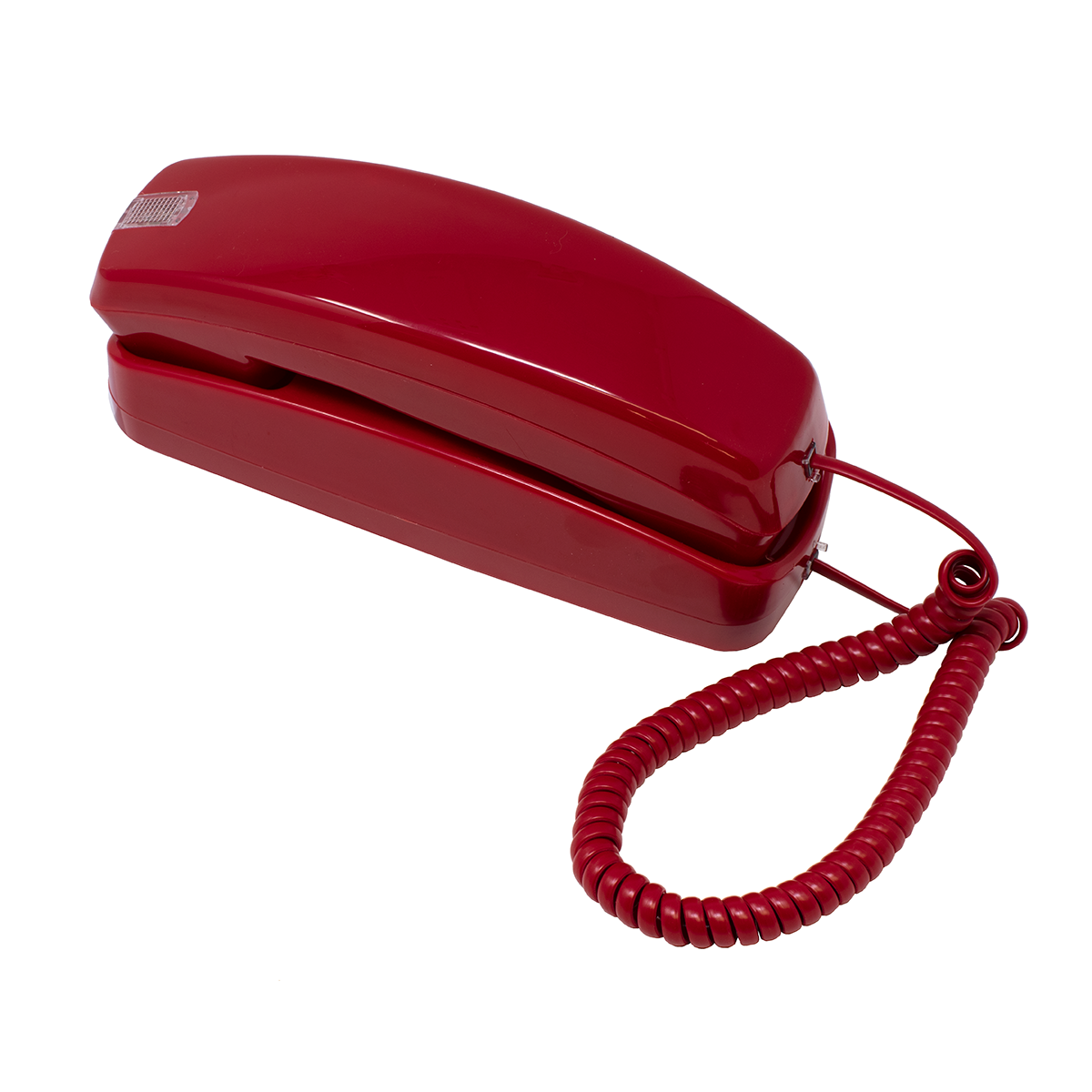 Trimline Red Analog Telephone (Top View)