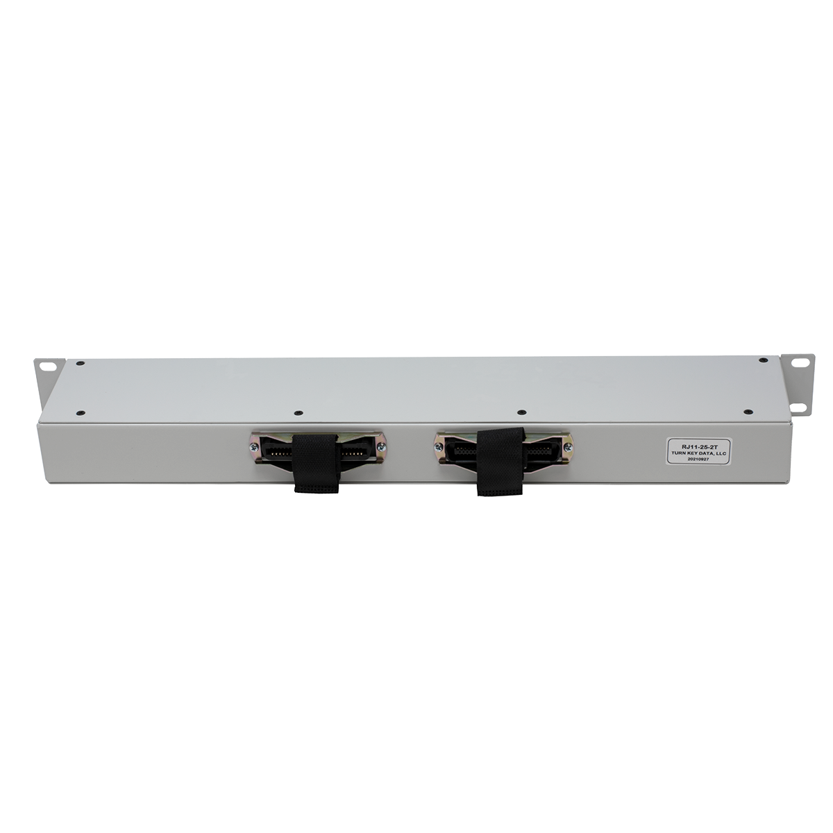 25 Port 1 Pair RJ-45 Patch Panel with Male and Female Amp (Back View)