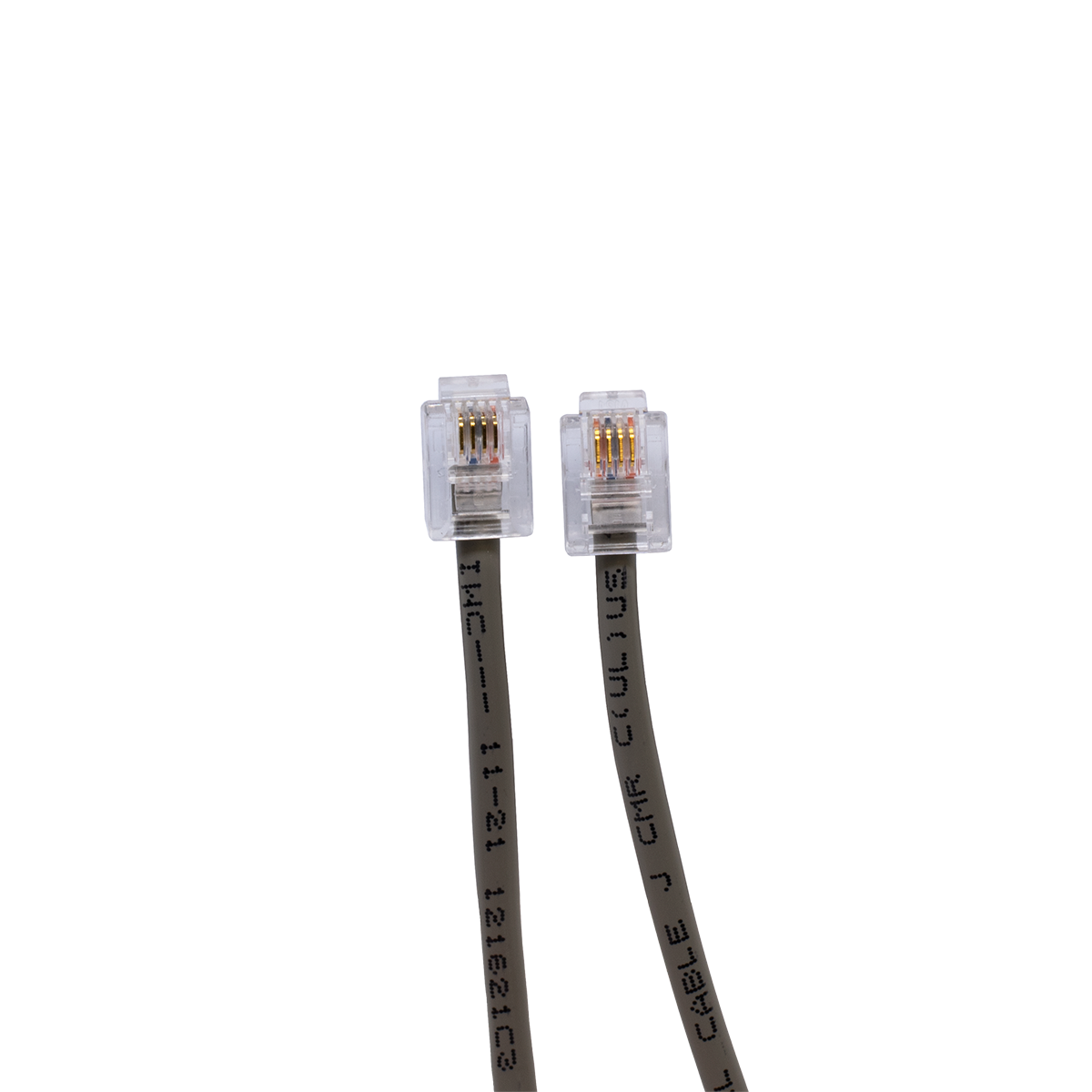 2' 2 Pair Solid Wire Patch Cord (Plug VIew)