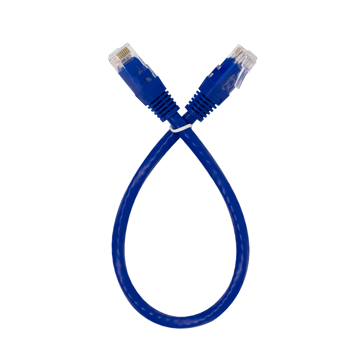 CAT6, NON BOOTED, RJ45,1', BLUE, BAGGED