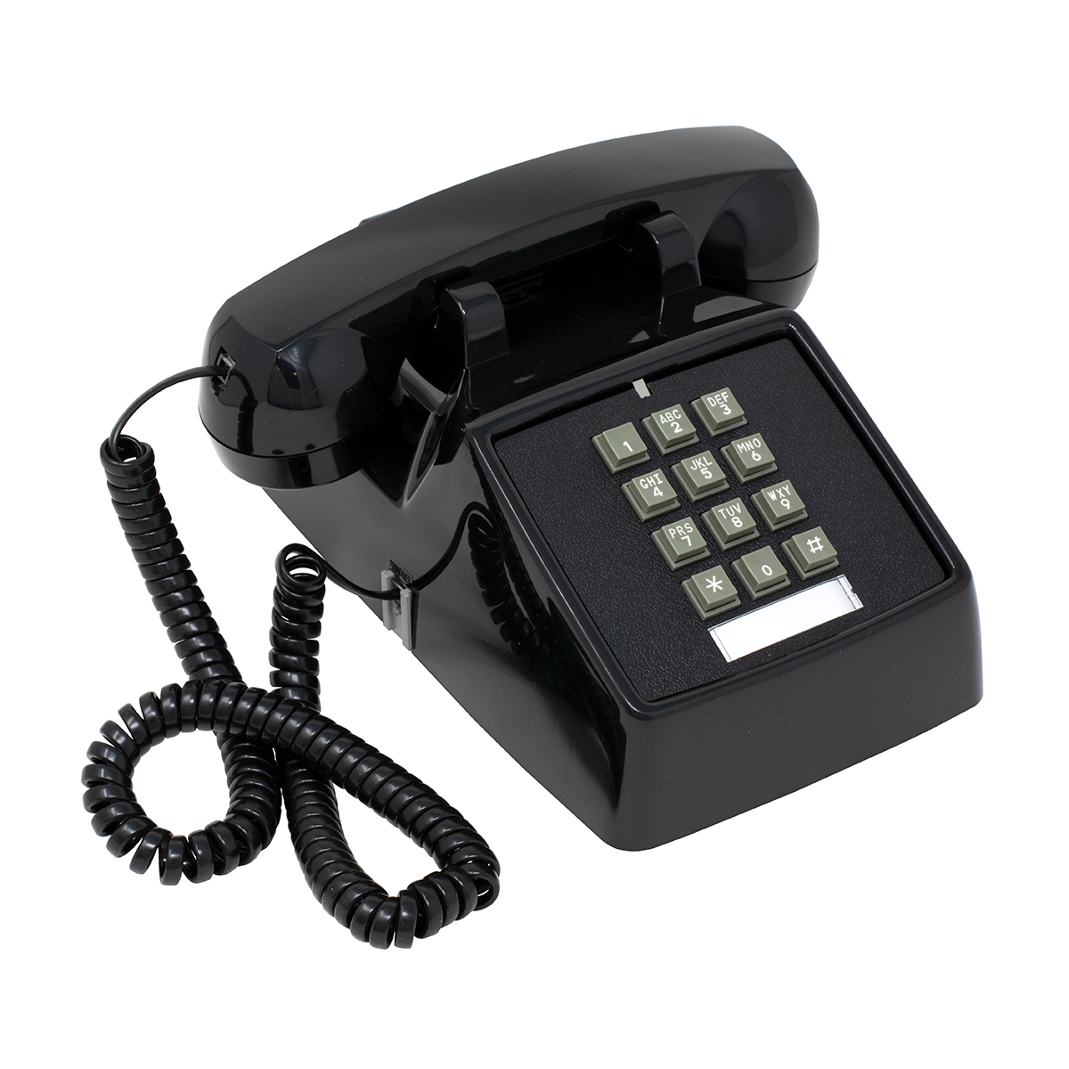 2500 Style Black Analog Desk Phone (Front View)