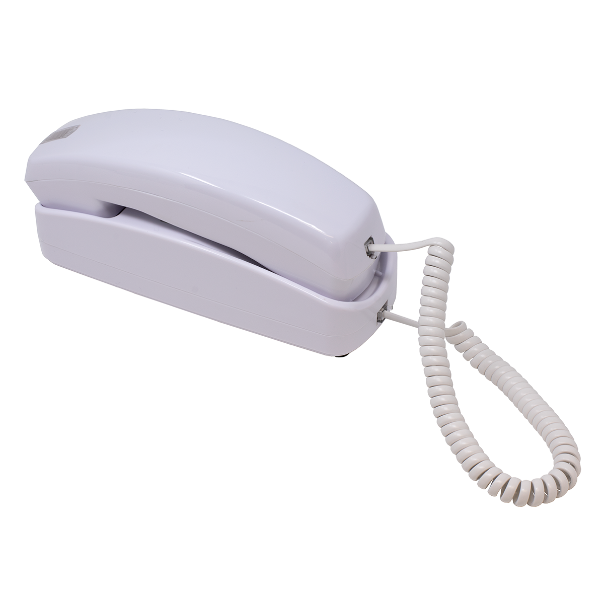 7' White Coiled Handset Cord (Phone View)