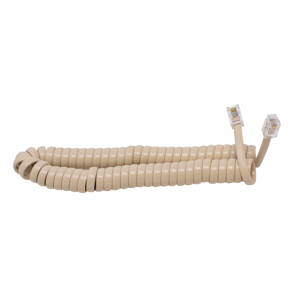 7' Ivory Coiled Handset Cord