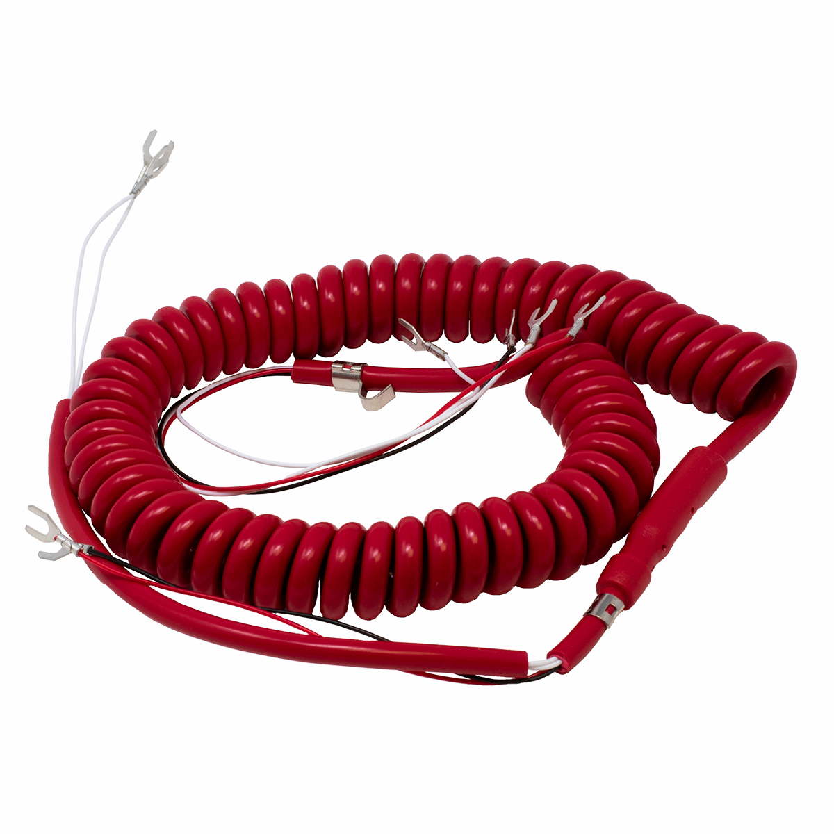 6' Red 4 Conductor Spade to Spade Handset Cord