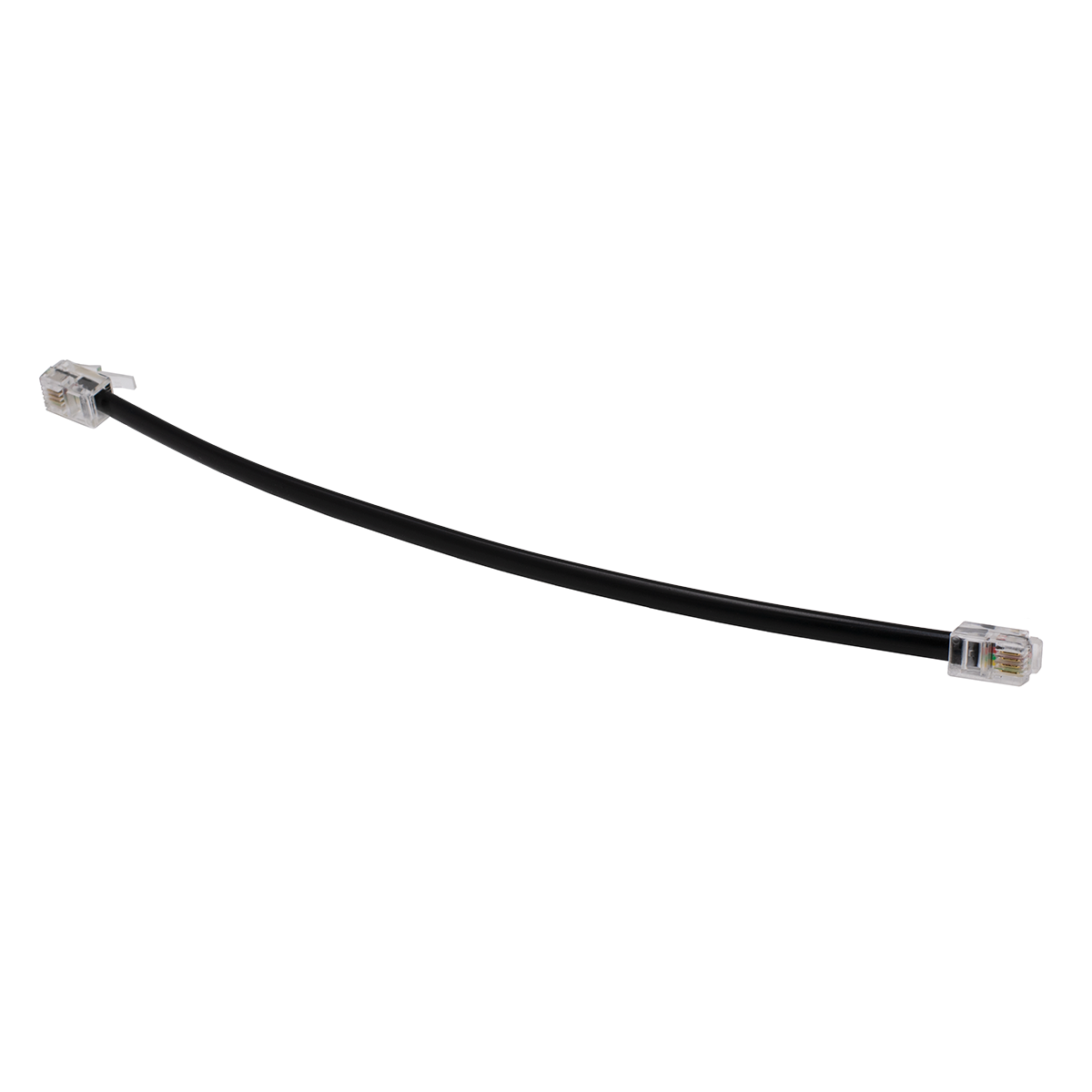 7" Straight (Non-Coiled) Black Handset Cord
