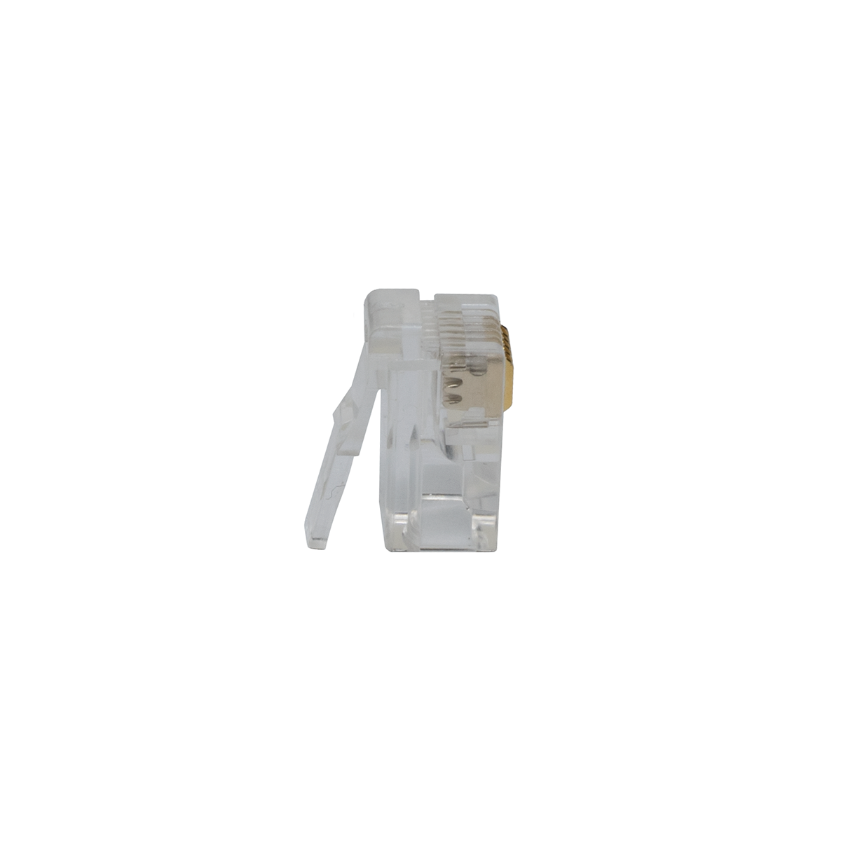 Modular 6P6C Solid Wire Plugs (100 Count) (Side View)